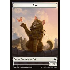 Cat Token (1/1) (White)