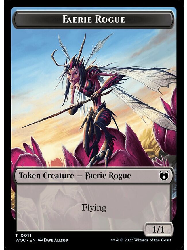 Faerie Rogue Token (Black)