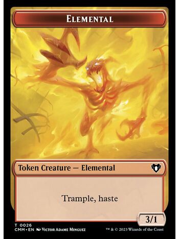 Elemental Token (3/1) (Trample, haste)