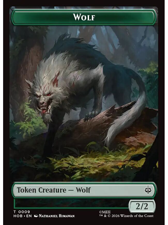 Wolf Token (2/2) (Green)