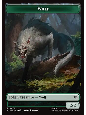 Wolf Token (2/2) (Green)