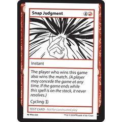 Snap Judgment