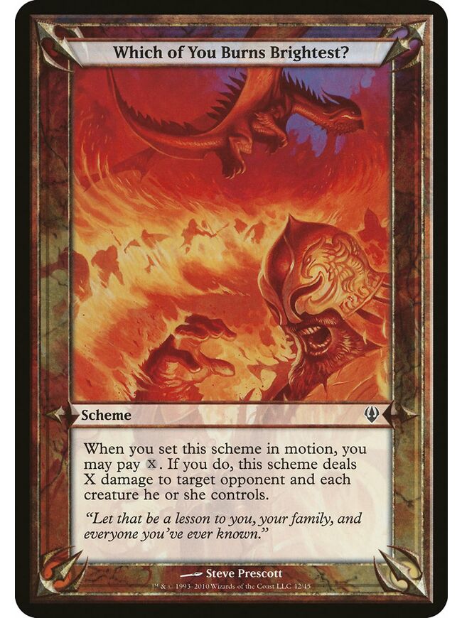 Which of You Burns Brightest?